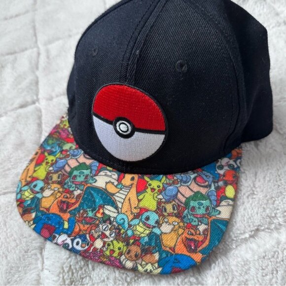 Pokemon | Poké Ball Sublimated Bill Snapback Baseball Cap - Picture 2 of 8